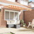 vidaXL Rám markízy Viacfarebný 250 x 200 cm Polyester s PU povrchom