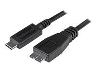 USB 3.1 Type C to Micro USB Type B Cable - Micro USB 3.1 to USB-C - Thunderbolt 3 Compatible (USB31CUB50CM) - USB kábel - USB-C (M) na Micro-USB typu B (M) - USB 3.1 Gen 2 - 50 cm - čierna - pre P/N: HB31C2A1CGS, HB31C2A2CB, HB31C3A1CS, HB31C3ASDMB, HB31C4AS, PEXUSB311AC3, PEXUSB321C