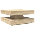 VidaXL Konferenčný stolík otočný o 360 stupňov dub sonoma 70x70x34,5cm