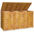vidaXL Prístrešok na tri odpadkové koše 210x89x117 cm masívna akácia