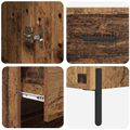 vidaXL Highboard 2 ks Staré drevo 69,5 x 34 x 180 cm Kompozitné drevo