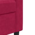 vidaXL Kreslo vínovo-červené 60 cm zamat