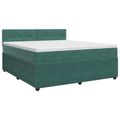 vidaXL Posteľ boxspring s matracom Tmavozelená 140 x 200 cm Zamat