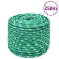 vidaXL Lodné lano zelené 14 mm 250 m polypropylén