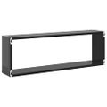 vidaXL Nástenné police 6ks, lesklé sivé 80x15x26,5cm, kompozitné drevo