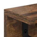 vidaXL Vešiak na stenu Nástenná montáž Dymová dub 80 x 10,5 x 10,5 cm
