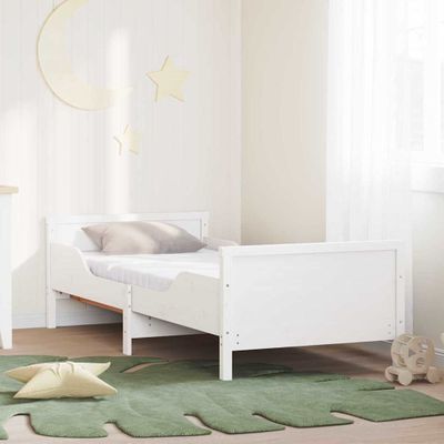 vidaXL Rám postele s predĺžiteľným matracom Biela 80 x 200 cm