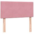 vidaXL Posteľný rám boxsping s matracom ružový 100x210 cm zamat