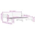 vidaXL Vysúvacia denná posteľ čierna 90x200 cm masívna borovica