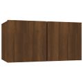 vidaXL TV stolíky 4 ks hnedý dub 60x30x30 cm spracované drevo