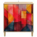 vidaXL Servírovacia skriňa HEESCH Sonoma 69 x 33 x 75 cm