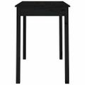 vidaXL Jedálenský stolík čierny 110x55x75 cm borovicový masív