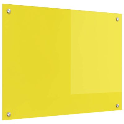 vidaXL Kuchynský obklad Žltá 80 x 60 cm tvrdené sklo