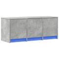vidaXL TV stolík s LED betónovosivý 97x34x40 cm kompozitné drevo