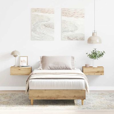 vidaXL Posteľný rám bez matraca dub artisan 90x190 cm kompozitné drevo