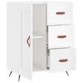 vidaXL Komoda lesklá biela 69,5x34x90 cm spracované drevo
