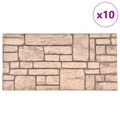 vidaXL Nástenné panely 10 ks 100 x 50 cm Béžová EPS pena