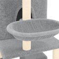 vidaXL Škrabadlo pre mačky so sisalovými stĺpikmi bledosivé 180 cm