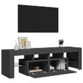 vidaXL TV skrinka s LED svetlami, sivá 140x36,5x40 cm