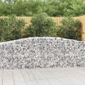 vidaXL Oblúkové gabionové koše 7 ks 400x50x80/100cm pozinkované železo
