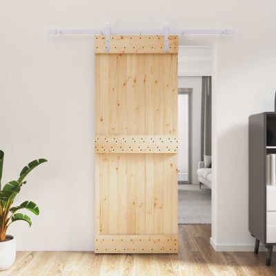 vidaXL Posuvné dvere Prírodná a biela 80 x 210 cm