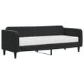 vidaXL Denná posteľ s matracom čierna 80x200 cm zamat