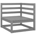 vidaXL 5-dielna záhradná sedacia súprava sivá borovicový masív