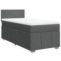 vidaXL Posteľný rám boxsping s matracom tmavosivý 80x200 cm látka