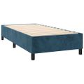 vidaXL Posteľný rám boxsping s matracom tmavomodrý 100x200 cm zamat