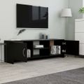 vidaXL TV skrinka čierna 120x30x37,5 cm drevotrieska