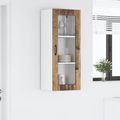 vidaXL Nástenný sklenený kabinet LUCCA Staré drevo 40 x 31 x 100 cm