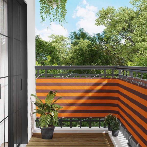vidaXL Balkónová obrazovka Oranžová a hnedá 75 x 200 cm