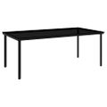 vidaXL 9-dielna záhradná jedálenská súprava čierna