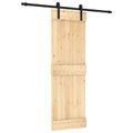 vidaXL Posuvné dvere 70 x 210 cm Masívne borovicové drevo (neupravené)