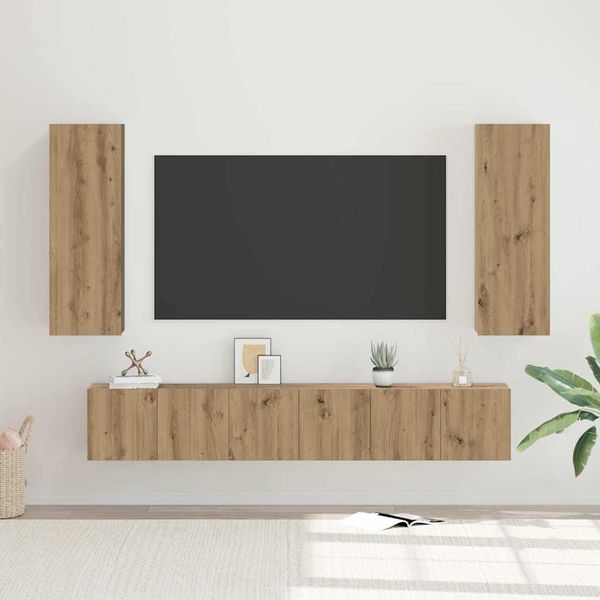vidaXL Zostava TV skriniek 5 pcs Remeselný dub Kompozitné drevo