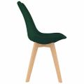 vidaXL 5-dielna jedálenská súprava 120x60 cm tmavozelená