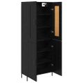 vidaXL Highboard 2 ks Čierny dub 69,5 x 34 x 180 cm Kompozitné drevo