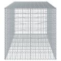 vidaXL Gabiónový kôš s krytom 250x100x100 cm pozinkované železo