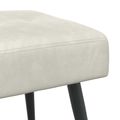 vidaXL Lavica s gombíkovým prešívaním Krémová 110 x 40 x 46 cm Zamat