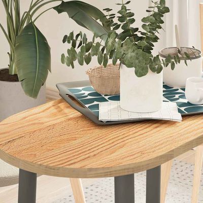 vidaXL Stolová doska 80x40x2 cm Masívne drevo Ovál