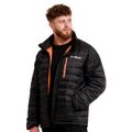 Pánska bunda Puffer Black/Orange - GymBeam, veľkosť S, veľkosť oblečenia S