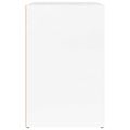 vidaXL Botník lesklý biely 130x35x54 cm spracované drevo