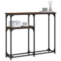 vidaXL Konzolový stolík hnedý dub 90x22,5x75 cm kompozitné drevo