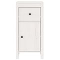 vidaXL Komoda biela 40x35x80 cm borovicový masív