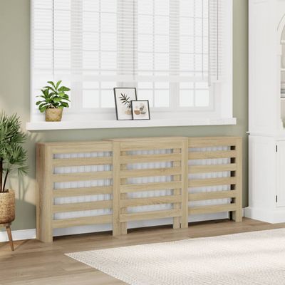 vidaXL Kryt na radiátor dub sonoma 205x21,5x83,5 cm kompozitné drevo