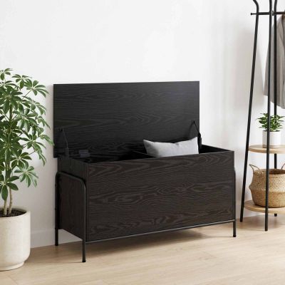 vidaXL Úložná krabica Čierny dub 80 x 40 x 49,5 cm Kompozitné drevo