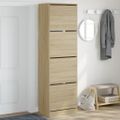 vidaXL Botník so 4 výklopnými zásuvkami dub sonoma 60x42x204 cm