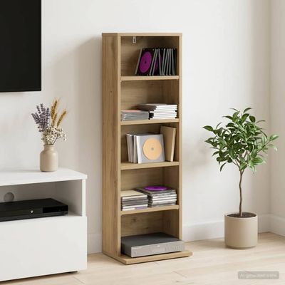 vidaXL CD Skrinka Dub artisan 33 x 23,5 x 97,5 cm Kompozitné drevo