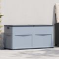 vidaXL Záhradný úložný box 320 l šedo-čierny