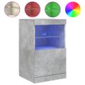 vidaXL Komoda s LED svetlami betónovo sivá 41x37x67 cm